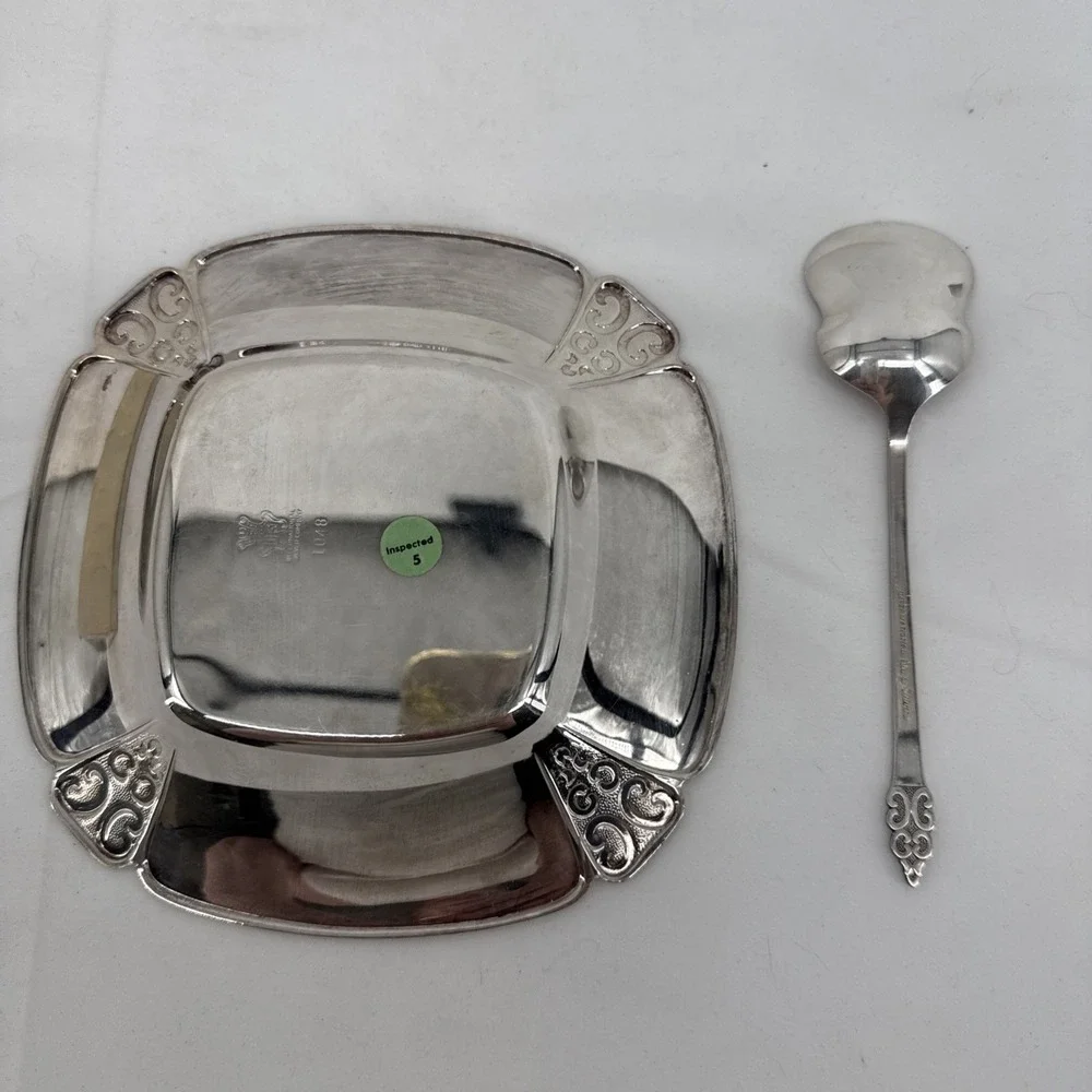 VTG Triumph International Deep Silver Two‎ Piece Party Set MCM 1950s 60s
